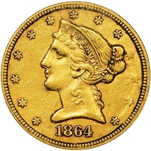 1864 Coronet $5 Half Eagle pictures