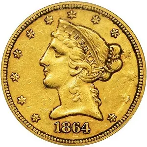 1864 Coronet $5 Half Eagle pictures