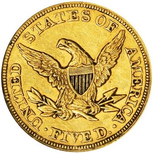 Rare 1864 Coronet $5 half eagle