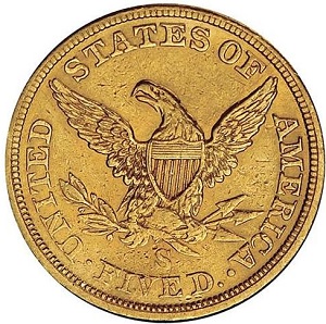 Value trends of the rare 1864-S $5 half eagle