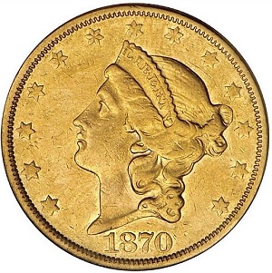 1870-CC Coronet $20 double eagle images