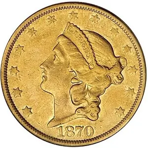1870-CC Coronet $20 double eagle images