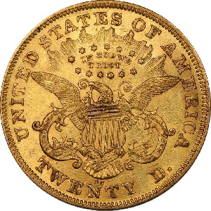 1872-CC Coronet $20 double eagle value trends