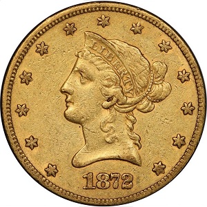 1872-CC Coronet $10 gold eagle photos
