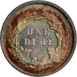 1872-CC Seated Liberty dime key date value trends