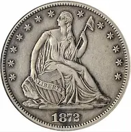 1872-CC Seated Liberty half dollar images