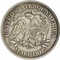 1872-CC Seated Liberty half dollar value trend analysis