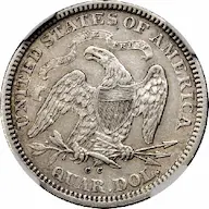1872-CC Seated Liberty quarter -- rare Carson City coin