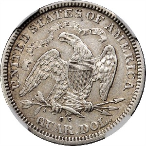 1872-CC Seated Liberty quarter -- rare Carson City coin
