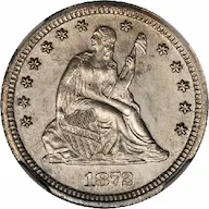 1872-S Seated Liberty quarter images