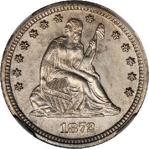 1872-S Seated Liberty quarter images