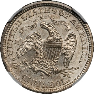 1872-S Seated Liberty quarter key date pricing