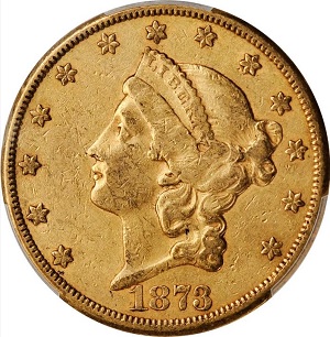 1873-CC Coronet $20 double eagle images