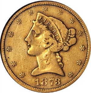 1873-CC Five Dollar Half Eagle images