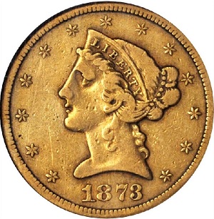 1873-CC Five Dollar Half Eagle images