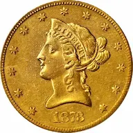 1873-CC Coronet $10 gold eagle photo