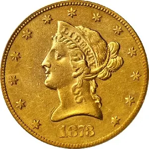 1873-CC Coronet $10 gold eagle photo