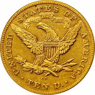 1873-CC Coronet $10 gold eagle photo