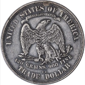 Rare 1873-CC Trade dollar