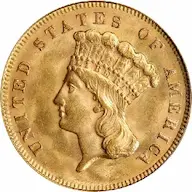 1878 Three Dollar Gold