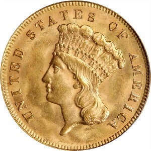 1878 Three Dollar Gold