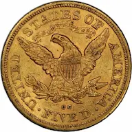 Carson City gold coin: 1879-CC Five Dollar Half Eagle