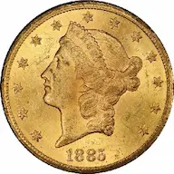 1885-CC Coronet Double Eagle photo
