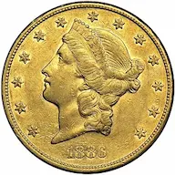 1886 Coronet double eagle images