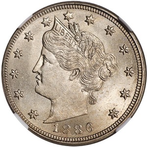 1886 Liberty nickel images