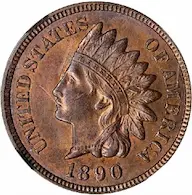 1890 Indian Head cent photos