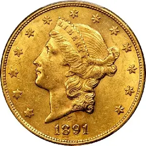 1891-CC Coronet $20 double eagle photos
