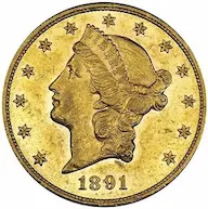 1891 Coronet $20 double eagle photos