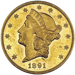 1891 Coronet $20 double eagle photos