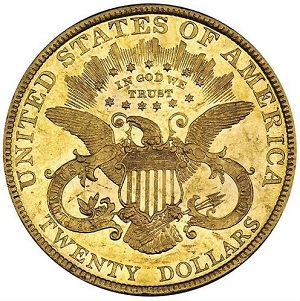 rare gold 1891 Coronet $20 double eagle