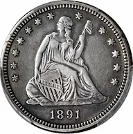 1891-O Seated Liberty quarter pics
