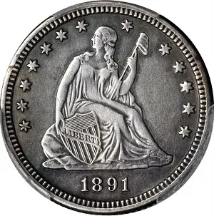 1891-O Seated Liberty quarter pics