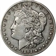 1892-CC Morgan dollar images