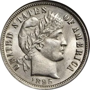 1895-O Barber dime photos