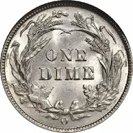 historic value trends key date 1895-O Barber dime