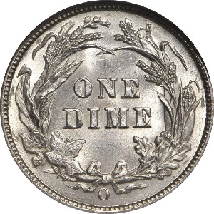 historic value trends key date 1895-O Barber dime