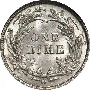 historic value trends key date 1895-O Barber dime