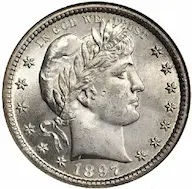 1897-S Barber quarter photos