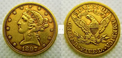 This common date generic gold coin is comprised of 90% gold, which makes up about 90% of the coin's overall retail value.