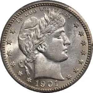 1901-S Barber quarter photo