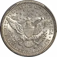 1901-S Barber quarter photo