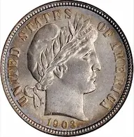 1903 Barber Dime