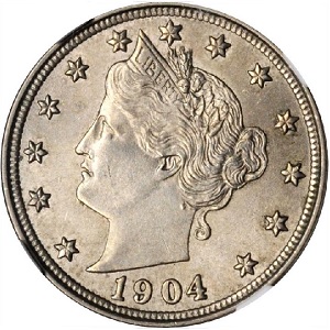 1904 Liberty nickel photos