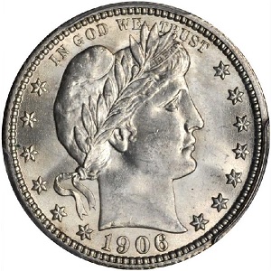 1906 Barber quarter photos