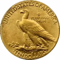 Classic rarity 1907 Indian Head $10 Eagle, Wire Rim, Periods