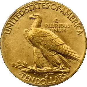 Classic rarity 1907 Indian Head $10 Eagle, Wire Rim, Periods